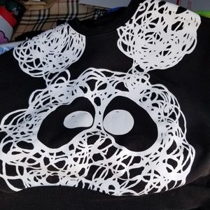 Mini cream monster crop top  sweater